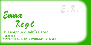 emma kegl business card